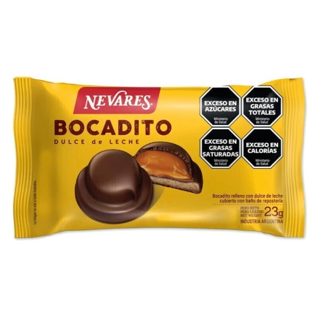 Bocadito Nevares Relleno de Dulce de Leche x23g