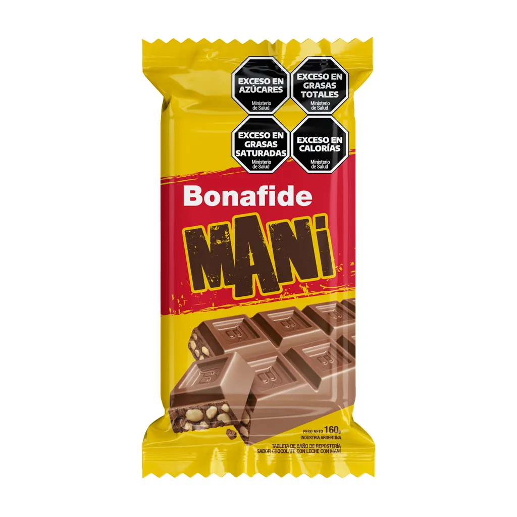 Chocolate Bonafide Leche y Maní x160g (4x10)