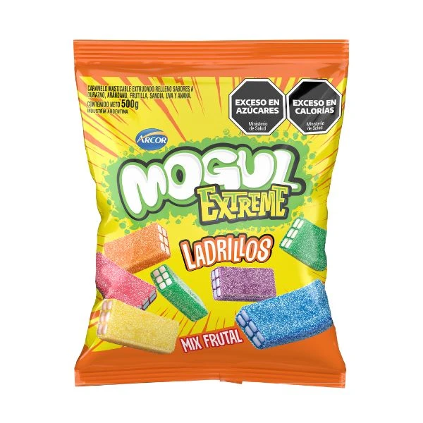 Goma Mogul Ladrillos Extreme Mix Frutal x500g
