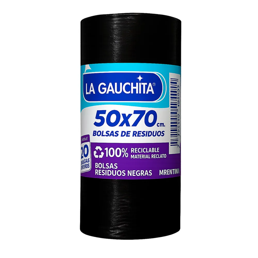 Bolsa Residuo Rollo 50x70 La Gauchita x20u