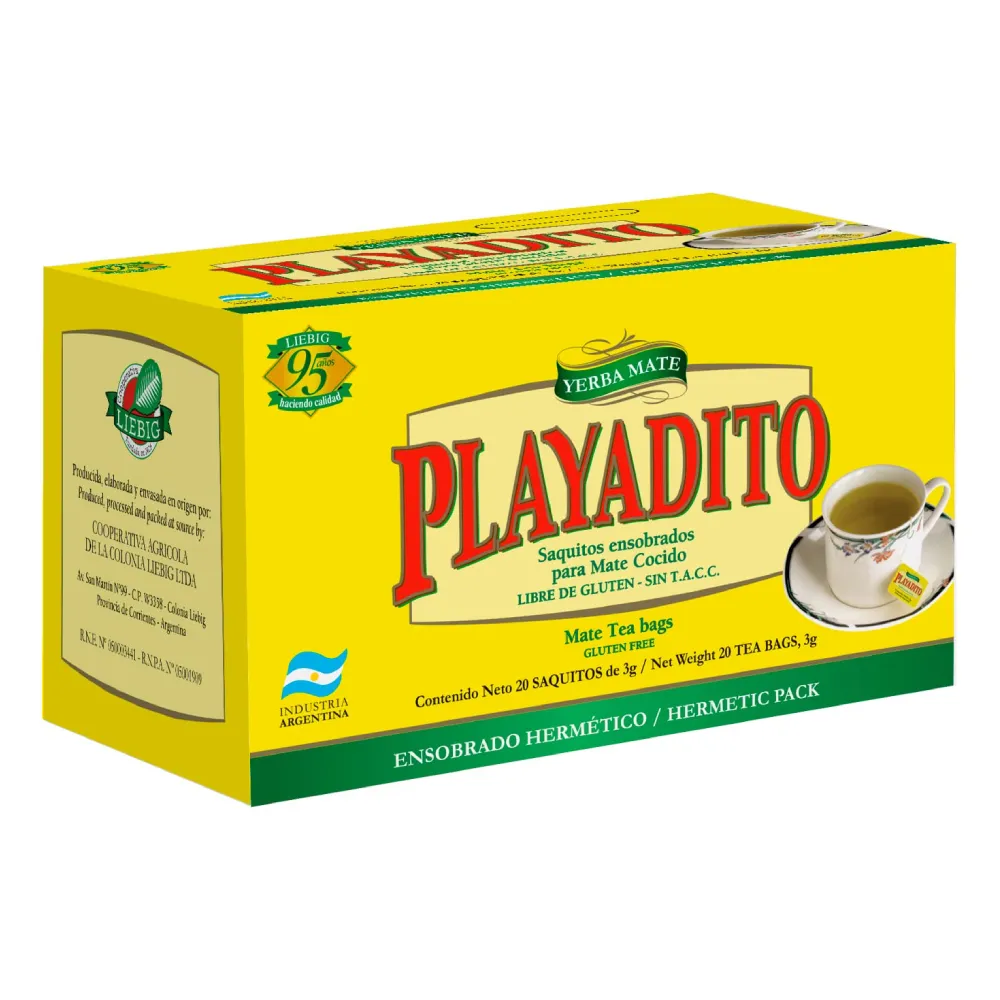 Mate Cocido Playadito Ensobrado Hermético x20u