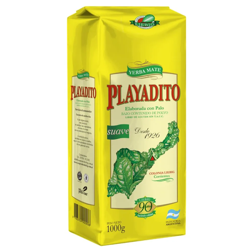 Yerba Playadito con Palo x1kg (x5)