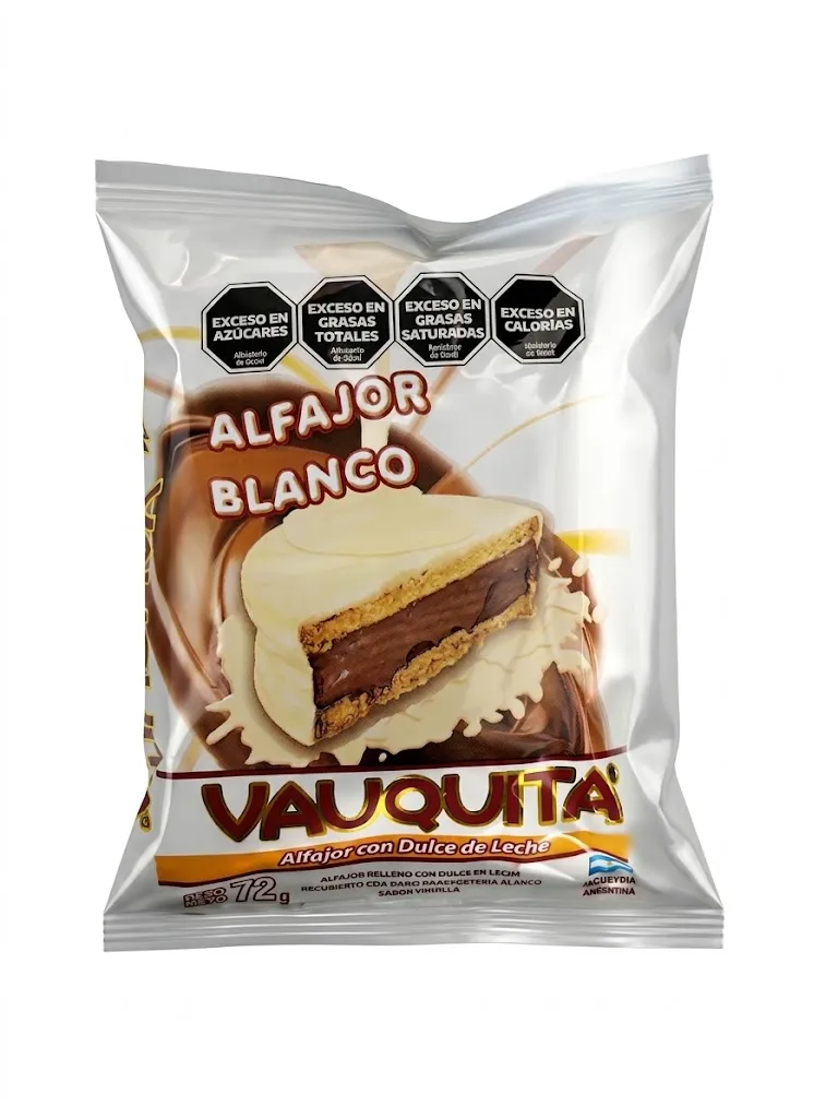 Alfajor Vauquita Chocolate Blanco x72g