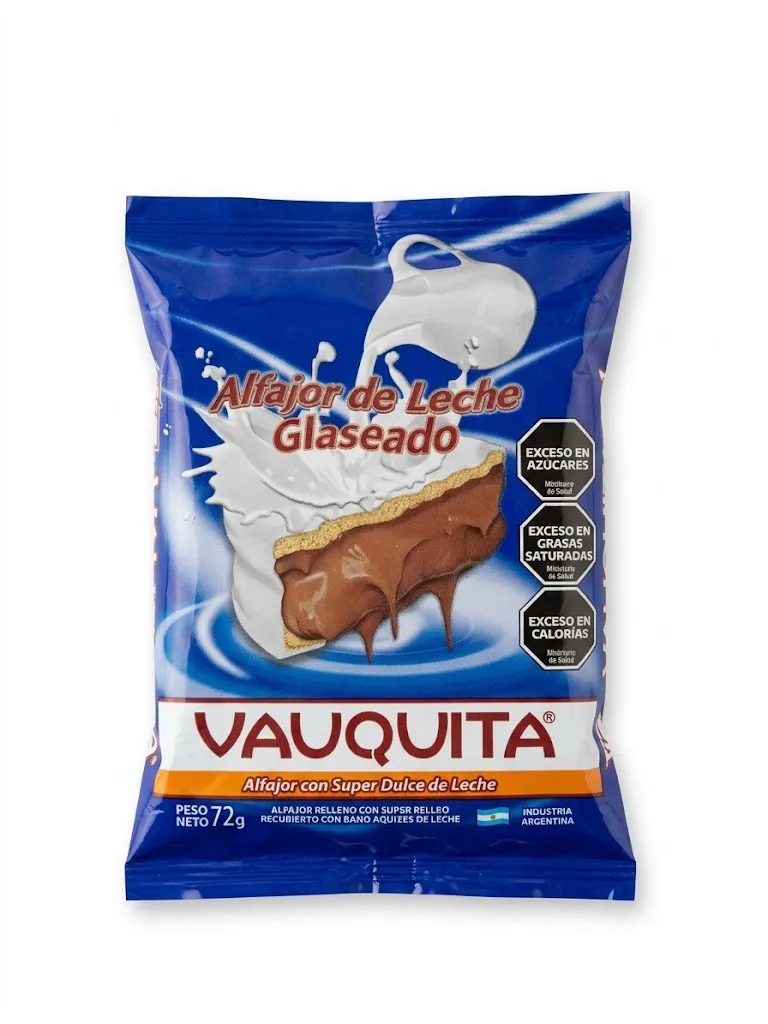 Alfajor Vauquita Leche Glaseado x72g
