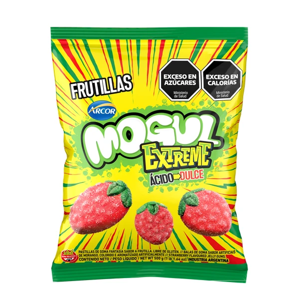 Goma Mogul Frutillas Extreme Ácido x500g