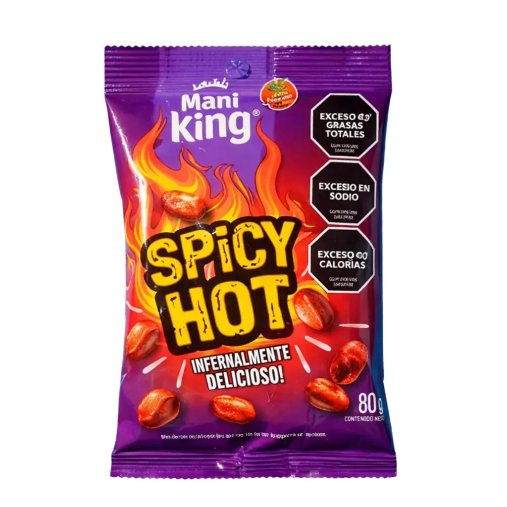 Maní King Saborizado Spicy Hot x80g