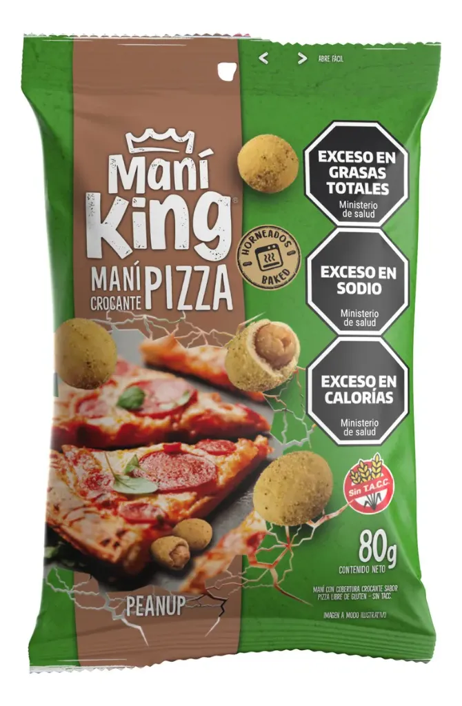 Maní King Crocante Pizza x80g (x15)