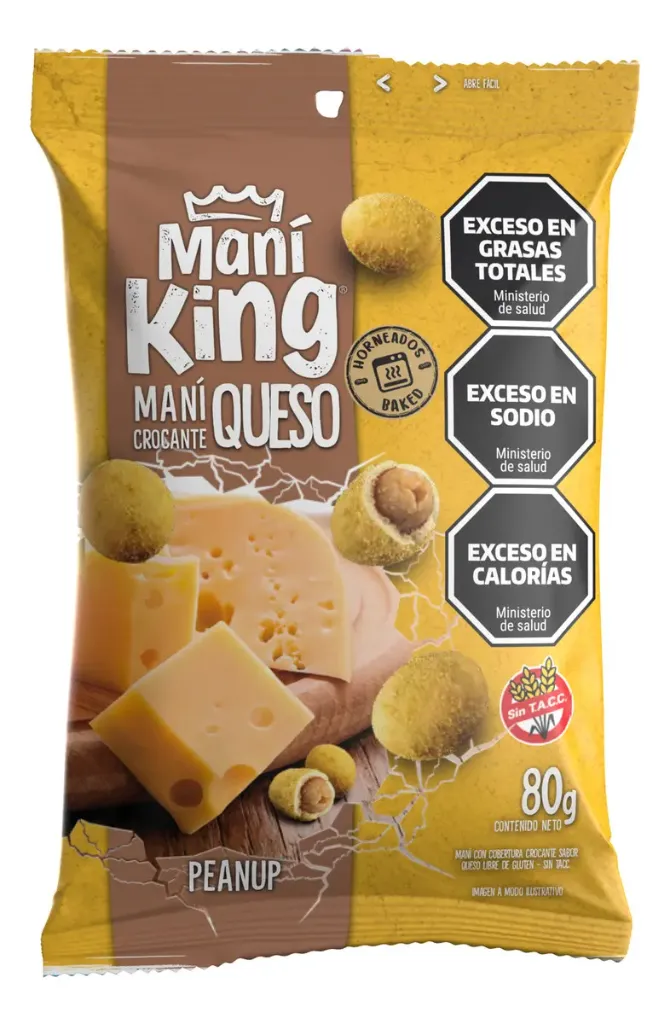 Maní King Crocante Queso x80g (x15)