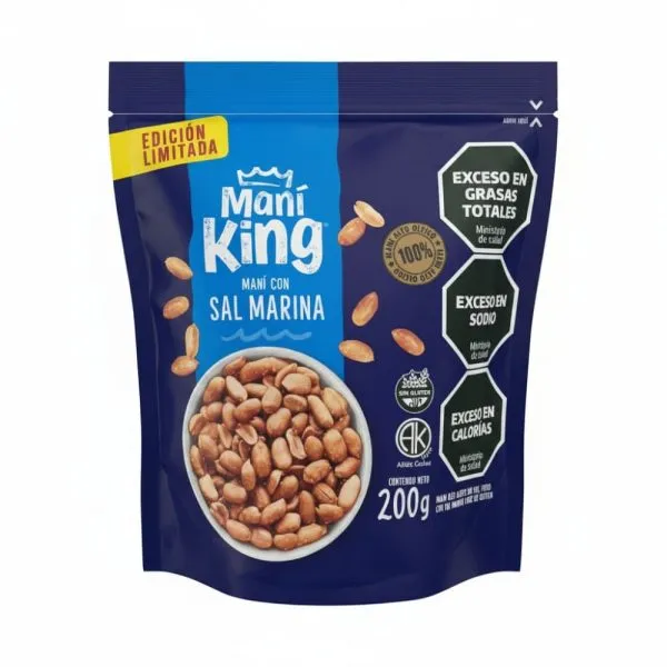 Maní King Frito Sal Marina x200g (x12)
