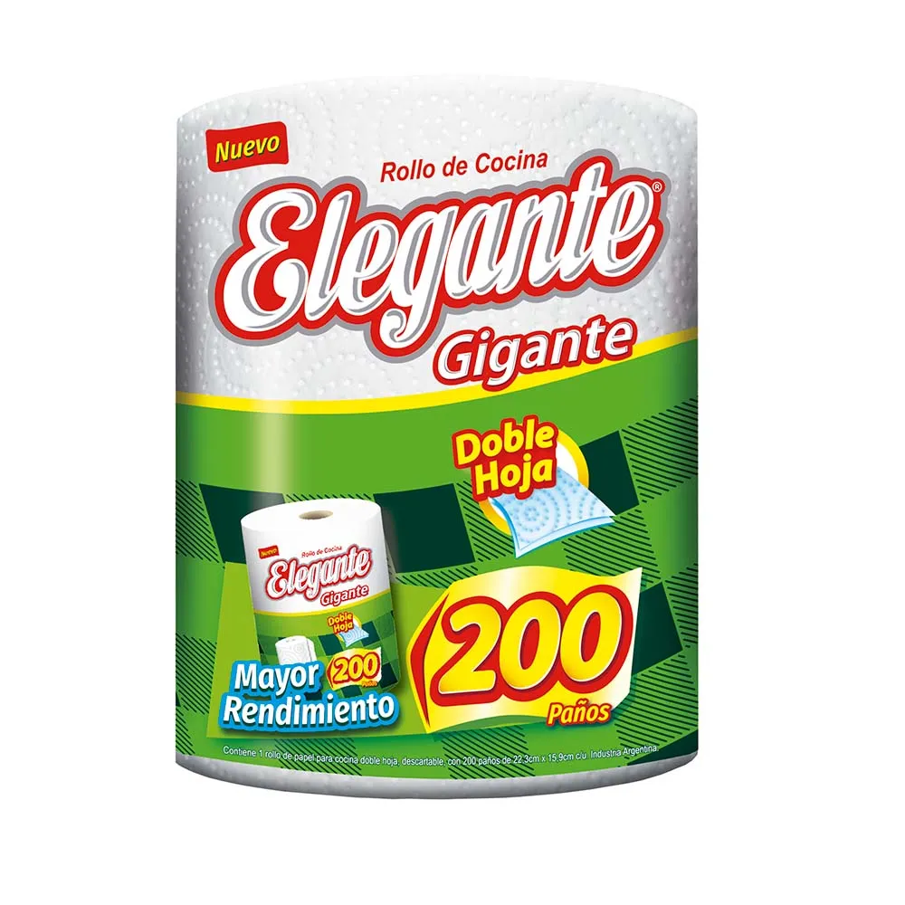 [101193] Rollo Cocina Elegante x200 Paños Premium D/H (x12)