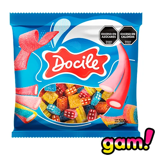 [101188] Goma Docile Ladrillos Ácidos Surtidos x500g (x12)