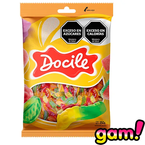 Goma Docile Gelatines Culebritas x250g (x12)