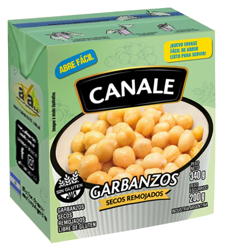 [101150] Garbanzos Secos Remojados Canale Tetra x340g (x24)