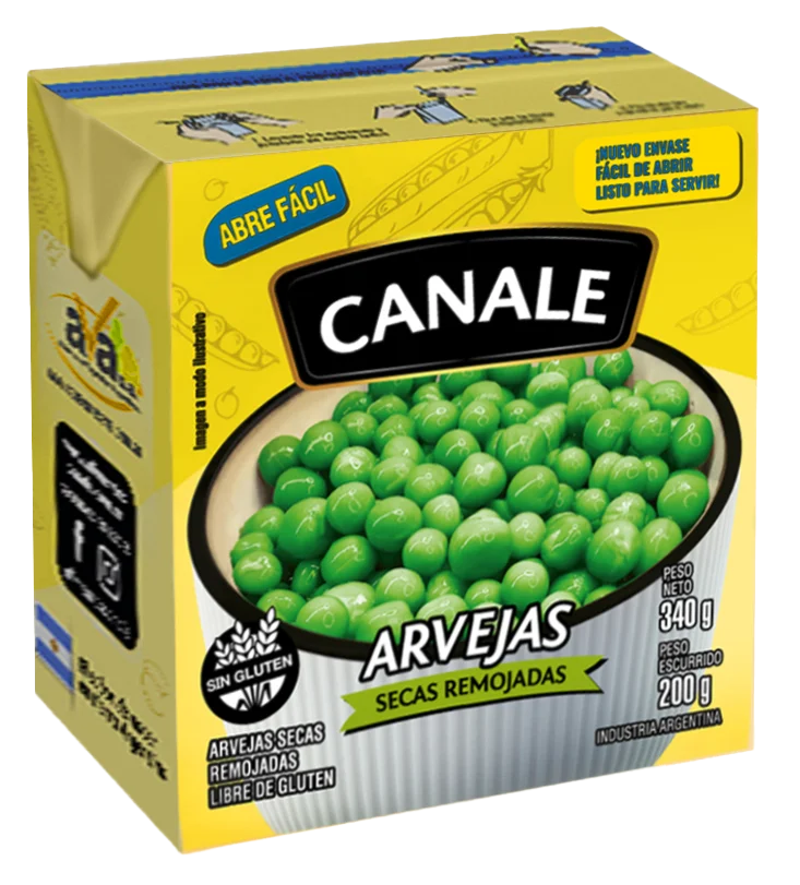 [101148] Arvejas Secas Remojadas Canale Tetra x340g (x24)