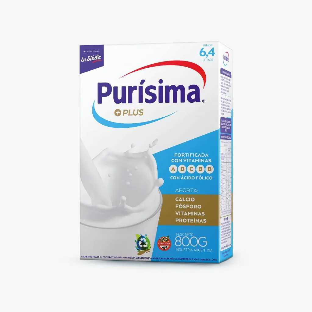 Leche en Polvo Purísima Plus Estuche x800g (x12)