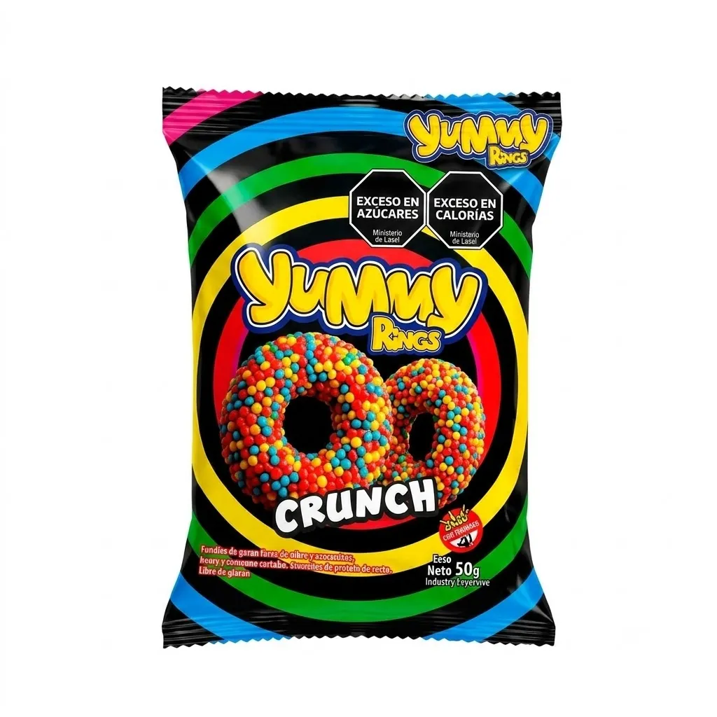 [101105] Gomitas Yummy Crunch x50g (12x10)