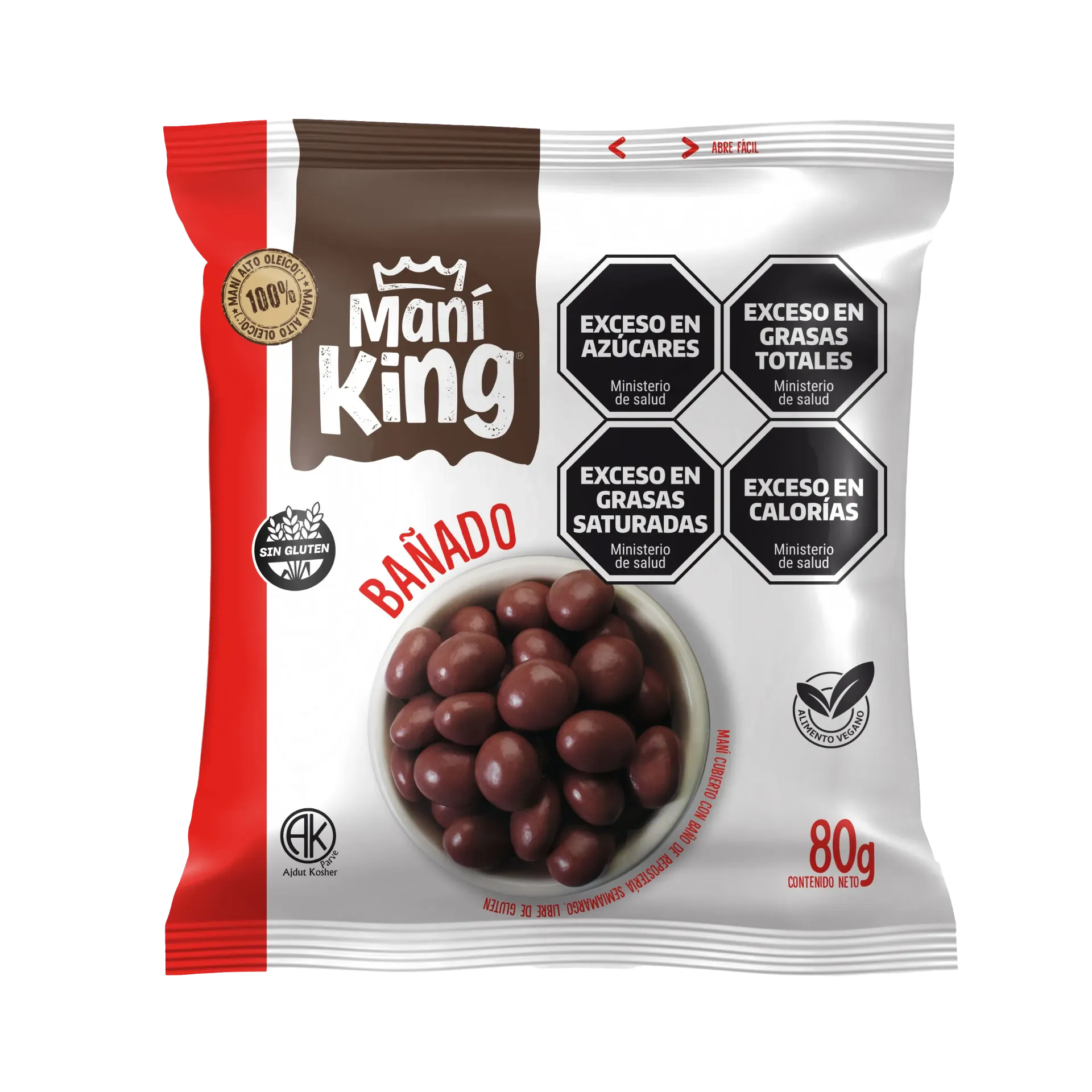 Maní King con Baño Semiamargo x80g (x15)